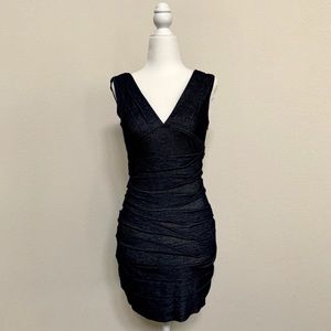 Sexy Denim Look Bodycon Mini Dress Size XS
